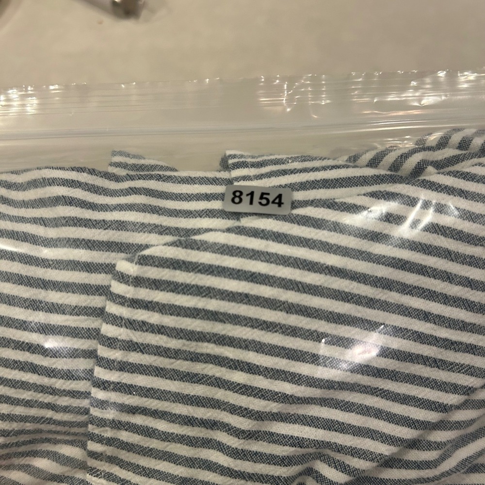 Universal Thread Cotton Sundress Small Blue White Stripe Ruffle Strap Tiers Midi - Picture 11 of 11